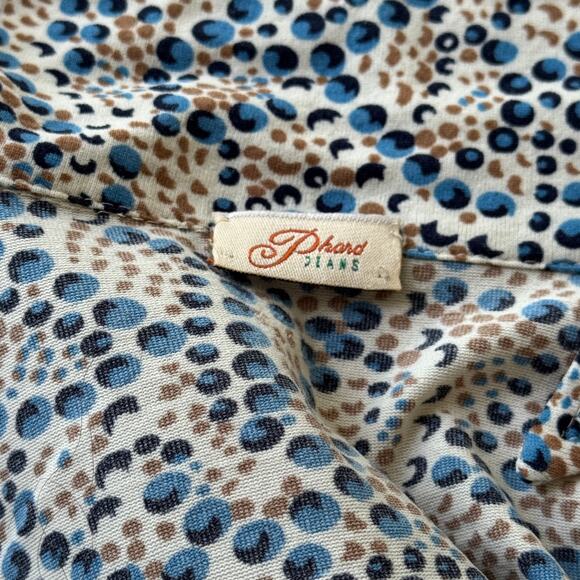 Vintage Italian Button-Up Mesh Blouse with Micro Dot Print (XS) - Picture 7 of 7